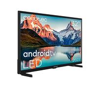 Cecotec Televisor LED 32" Smart TV A Series ALH00032N. Resolución HD, Android 11, Chromecast Integrado, Asistente de Voz, HDR10, HBBTV, Quad Core, WiFi & Bluetooth, 2 Altavoces 6W, 2023