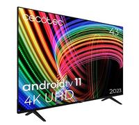 Cecotec Televisor LED 43" Smart TV A3 Series ALU30043. Resolución 4K UHD, Sistema Operativo Android TV 11, Google Voice Assitant y Chromecast, Modelo 2023