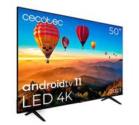 Cecotec Televisor LED 50" Smart TV A1 Series ALU10050S. 4K UHD, Android 11, Diseño Frameless, MEMC, Dolby Vision y Dolby Atmos, HDR10, Modelo 2023, 2 Altavoces de 10W