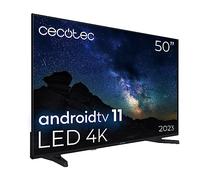 Cecotec Televisor LED 50" Smart TV A2 Series ALU20050S. 4K UHD, Android 11, Diseño sin Marco, MEMC, Dolby Vision y Dolby Atmos, HDR10, 2 Altavoces de 10W, Modelo 2023, Serie A2S