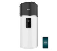 Cecotec Termo con Aerotermia de 100L, Calentador de Agua AeroThermal 100 Water Connected. Energía Sostenible, Bajo Consumo, Pantalla Táctil, Control por APP, R290, Temperatura hasta 75ºC
