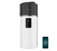 Cecotec Termo con Aerotermia de 80L, Calentador de Agua AeroThermal 80 Water Connected. Energía Sostenible, Bajo Consumo, Pantalla Táctil, Control por APP, R290, Temperatura hasta 75ºC