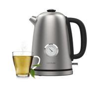 Cecotec Hervidor de Agua Eléctrico 1,7L Thermosense 620 Vintage. 2200W, Cuerpo de Acero Inoxidable, Filtro Antical, Base 360°, Termómetro Analógico, Protección Doble, Recipiente sin Cables
