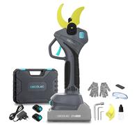 Cecotec Tijeras de Podar Eléctricas TitanCut 5000. 2 Baterías 21V, Motor sin Escobillas, Ramas hasta 40mm, Cuchillas con Revestimiento de Titanio, Control Digital, Incluye Maletín y Accesorios