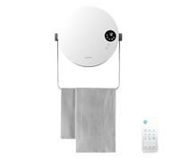 Cecotec Toallero Calefactor Cerámico de Pared ReadyWarm 2000 Round. 2000W, 2 Niveles, LED, Touch Control, Mando a Distancia, Temporizador, IP22, Diseño Elegante, Seguridad, Ideal Baños