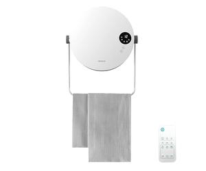 Cecotec Toallero Calefactor Cerámico de Pared ReadyWarm 2000 Round. 2000W, 2 Niveles, LED, Touch Control, Mando a Distancia, Temporizador, IP22, Diseño Elegante, Seguridad, Ideal Baños