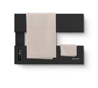 Cecotec Toallero Eléctrico 100W ReadyWarm 200 TinyTowel Smart Black | 100W, Aleación de Aluminio, Pantalla LED 5-40°C, Control Táctil, Temporizador 24H, AutoOff, Kit de Instalación