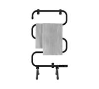 Cecotec Toallero Eléctrico -Bajo Consumo - ReadyWarm 5000 Towel Black. Seca Toallas 100W, Indicador de Luz, Sistemas de Seguridad, Protección IP24, Montaje en Suelo o Pared, Ideal para Baños