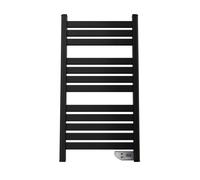 Cecotec Radiador Toallero Eléctrico Bajo Consumo ReadyWarm 9000 Twin Towel Black. Calienta Toallas 500W, Pantalla LED, Temporizador 2 h, IP24, Incluye Kit de Instalación, Negro