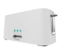 Cecotec Tostadora Toast&Taste 16000 Extra Doble White. 1630 W, 2 Ranuras largas extraanchas, Función Recalentar, Descongelar y Cancelar, Plástico, Varillas superiores, Blanco