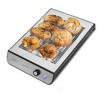Cecotec Tostador Plano Horizontal EasyToast Inox. 600 W de Potencia en 6 Niveles, para Pan y Bollería, Bandeja Recogemigas, Hueco Recogecables, Acabados en Acero Inoxidable
