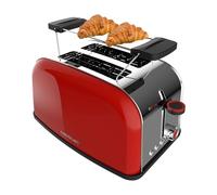 Cecotec Toastin' time 850 Red Tostadora 2 Rebanadas Cortas y Soporte para Panecillos 850W en Rojo