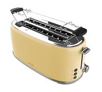 Cecotec Tostadora 4 Rebanadas Toast&Taste 1600 Retro Double Beige. 1630 W, 2 Ranuras Anchas de 3,8 cm y Largas, Acero Inoxidable, Varillas Superiores, Potencia Regulable, Bandeja recogemigas