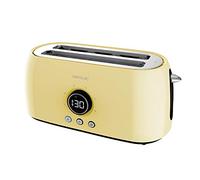 Cecotec Tostadora Digital ClassicToast 15000 Yellow Extra Double. 1500 W, Capacidad para 4 Tostadas, 2 Ranuras Largas extraanchas, 3 Funciones, Luz LED, Incluye Varillas superiores