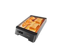 Cecotec Tostadora Pan Horizontal Tostador Plano 3 Resistencias Táctil NiceSlice Touch. 1000W, Todo Tipo de Pan o Bollería, Resistencias de Cuarzo, Acabados en Acero Inoxidable, 6 Niveles de Tostado
