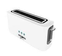 Cecotec Tostadora Toast&Taste 10000 Extra White. 980 W, Ranura larga extraancha, Función Recalentar, Descongelar y Cancelar, Plástico, Varillas superiores, Blanco