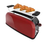 Cecotec Tostadora Toastin' Time 850W – 2 rebanadas, ranura ancha 3,8 cm, acero inoxidable, roja