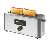 Cecotec Tostadora Vertical 1 Ranura Larga Touch&Toast Extra. 1000 W,24 Rebanas de Pan, Ranura Extra Ancha 3,5 cm, Pantalla Táctil y Parrilla Digital, Acabados en Acero Inoxidable