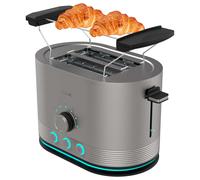 Cecotec tostadora vertical de acero con doble ranura corta shine&toast