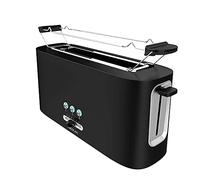 Cecotec Tostadora Vertical Toast&Taste 10000 Extra. 980 W, Ranura larga extraancha, 3 Funciones preconfiguradas, Diseño en plástico con acabados en acero inox, Incluye Varillas superiores