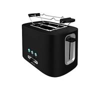 Cecotec Tostadora Vertical Toast&Taste 9000 Double. 980 W, 2 Ranuras cortas extraanchas, 3 Funciones preconfiguradas, Diseño en plástico con acabados en acero inox, Incluye Varillas superiores