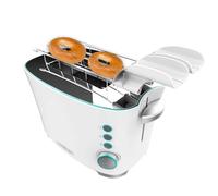 Cecotec Tostadora vertical Toast&Taste Double W, 650W, Doble Ranura ancha para 2 Tostadas, Fácil limpieza, Apagado y pop-up Automático, Incluye pinzas extracción, Bandeja recogemigas
