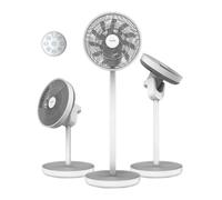 Cecotec Ventilador de Batería EnergySilence 2600 Sunflower Portable. 3 en 1, 22 W, Motor BLDC, Diámetro 13”, Batería de 2600 mAh, Pantalla LED, Control Remoto, Control Táctil y Oscilación