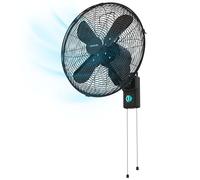 Cecotec Ventilador de Pared 4500 Power Wall Black. 50W, Diámetro de 45cm, 4 Aspas Aerodinámicas, Interruptor por Cadena, 3 Velocidades, Incluye elementos de montaje