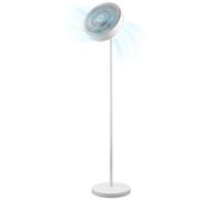 Cecotec Ventilador de Pie con Aro de Luz LED y Mando a Distancia FanLamp. 36W, Motor DC, Salida de Aire Reversible, 3 Tonos de Luz, Control Táctil, Temporizador 8h, 3 Alturas