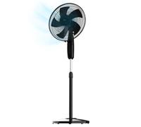 Cecotec Ventilador de Pie EnergySilence 515 MaxFlow Black. 45W, Diámetro de 16", 5 Aspas, Temporizador 1h, 3 Velocidades y Oscilación Automática, Altura Regulable hasta 135cm