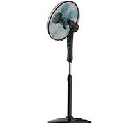 Cecotec Ventilador de Pie EnergySilence 520 Power Black. 5 Aspas 16" (40cm) de Di‡metro, Oscilante, 4 Velocidades, Ajustable (110-135cm), Motor de Cobre, Temporizador de 2h, 50W