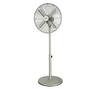Cecotec Ventilador de Pie EnergySilence 570 SteelStyle. 60 W, 4 Aspas 40 cm de Diámetro, Oscilante, 3 Velocidades, Altura ajustable 90-125 cm, Motor de Cobre, Acabado Metálico