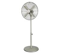 Cecotec Ventilador de Pie EnergySilence 610 Steelstyle. 50 W, Acabado en Acero, Diámetro 16" con 4 Aspas, 3 Velocidades, Oscilación, Altura ajustable, Máxima seguridad