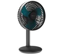 Cecotec Ventilador de Sobremesa 4000 Portable Desk Dark Ice | Diámetro 6 Pulgadas, Batería con 4000mAh, Control Táctil, 4 Velocidades, Inclinación Ajustable, Incluye Cable micro USB
