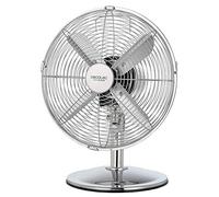 Cecotec Ventilador de Sobremesa EnergySilence 580 RetroDesk, 45 W, 4 Aspas de 30 cm/120 de Diámetro, 3 Velocidades, Motor de Cobre, Acabado Cromado