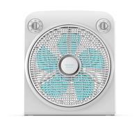 Cecotec Ventilador de Suelo Blanco EnergySilence 6000 Power Box Cool. Motor de Cobre, 50W, Diámetro 12" con 5 Aspas, Rejilla Giratoria, 3 Velocidades, Temporizador 2h, Uso Sencillo y Seguro