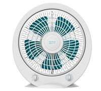 Cecotec Ventilador de Suelo Cuadrado Box Fan EnergySilence 4500 Power Box, 45 W, Diámetro 12 Pulgadas, 5 Aspas, 3 Velocidades, Temporizador 1h, Rejilla Giratoria y Máxima Seguridad, Blanco, Redondo