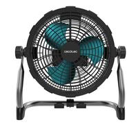 Cecotec Ventilador de suelo Industrial Proindustry Portable. 12000Mah, Diámetro 25,4 cm, 9 Velocidades, Batería Potente, Diseño Robusto, Inclinación Ajustable, Rejilla De Protección, Fácil Transporte