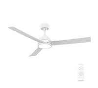 Cecotec Ventilador de Techo 30W EnergySilence Aero 452 QuickSnap White | 132cm, LED Regulable 3 Niveles, Mando a Distancia, Temporizador 8h, 6 Velocidades, Montaje Rápido One-Click, Verano/Invierno
