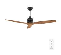 Cecotec Ventilador de Techo Aero 5270 DarkWood, Motor DC 40W | Diámetro 132 cm, 3 Aspas, Mando, Temporizador, 6 Velocidades, Verano e invierno, Altura ajustable 15 o 25 cm, Silencioso