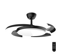 Cecotec Ventilador de Techo con Luz con Aspas Retráctiles EnergySilence Aero 4500 Puzzle Invisible Black. 30W, Motor DC, Diámetro 42", Luz LED, Mando a Distancia, Temporizador, Función Verano/Invierno