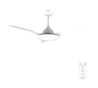 Cecotec Ventilador de Techo con Luz EnergySilence 4800 Light White. 36 W, Motor DC, Diámetro 48”, Luz LED de 36W, Mando a distancia, Temporizador, 6 Velocidades y 3 Aspas