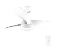 Cecotec Ventilador de Techo con Luz EnergySilence Aero 3050 White. 35 W, Motor DC, Diámetro 36” con luz LED, Mando a distancia, Temporizador, 6 Velocidades y 3 Aspas