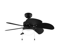 Cecotec Ventilador de Techo con Luz EnergySilence Aero 3600 Vision Full Black. 50 W, Diámetro 36”, 3 Velocidades, 6 Aspas Reversibles, Modo winter-summer, Uso Sencillo, Interruptor en Cadena