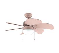 Cecotec Ventilador de Techo con Luz EnergySilence Aero 3600 Vision Full Pink. 50 W, Diámetro 36”, 3 Velocidades, 6 Aspas Reversibles, Modo winter-summer, Uso Sencillo, Interruptor en Cadena
