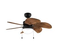 Cecotec ventilador de techo con luz energysilence aero 365 black&wood.