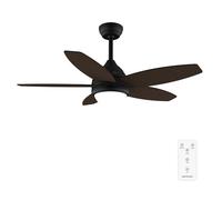 Energysilence Aero 4200 Ventilador de Techo Ø106cm 53W (Negro/Madera Oscura) - CECOTEC