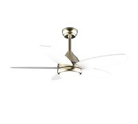 Cecotec Ventilador de Techo con Luz EnergySilence Aero 4200 GoldLightWood. 53W, Diámetro 42”, Luz LED de 15W en 3 Tonos, Mando a distancia, Temporizador seleccionable, 3 Velocidades y 5 Aspas