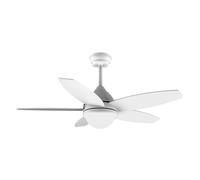 Cecotec Ventilador de Techo con Luz EnergySilence Aero 4200 LightWood. 53W, Diámetro 42”, Luz LED de 15W en 3 Tonos, Mando a distancia, Temporizador seleccionable, 3 Velocidades y 5 Aspas