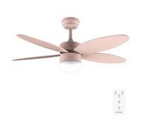 Cecotec Ventilador de Techo con Luz EnergySilence Aero 4260 Full Orange de 40 W con motor DC y 42” con luz LED, Mando a distancia, Temporizador, 6 Velocidades y 5 Aspas Reversibles